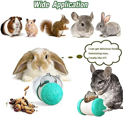 Interactive Treat Ball for Rabbits, Roll and Push, Use with Diced Carrot, Dried Herbs or Dried Fruit, Snack Toy Ball for Rabbits, Guinea Pigs, Chinchillas, Hamsters, Gerbils, Rat Ect