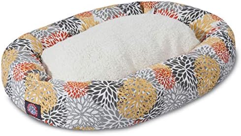 Majestic Pet 32" Citrus Blooms Sherpa Bagel Bed