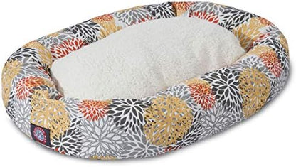 Majestic Pet 32" Citrus Blooms Sherpa Bagel Bed