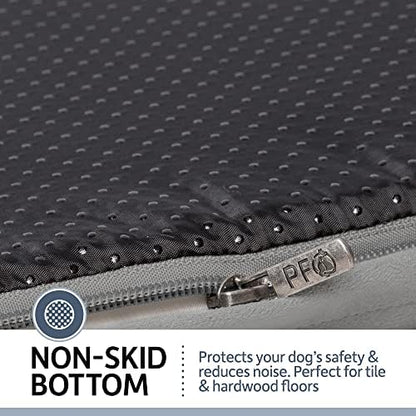 PetFusion Ultimate Dog Bed, Orthopedic Memory Foam, Multiple Sizes/Colors, Medium Firmness Pillow, Waterproof Liner, YKK Zippers, Breathable 35% Cotton Cover,1yr. Warranty, Small (25x20"), Sandstone