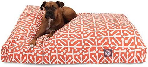 Orange Aruba Extra Large Rectangle Indoor Outdoor Pet Dog Bed With Removable Washable Cover By Majestic Pet Products