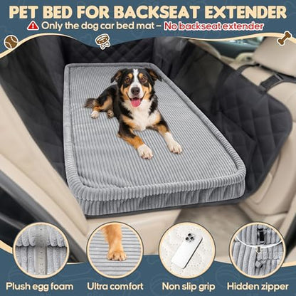 Loiion Dog Car Bed, Non-Slip Backseat Extender Pet Mat 56"x28.7"x2"