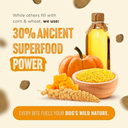 Natural Farm High Protein Dry Dog Food for All Life Stages with Collagen, Every Bag Contains 70% Real Chicken and 30% Ancient Super Food Grains, Complete and Balanced Nutrition, 22.5Lb Bag.