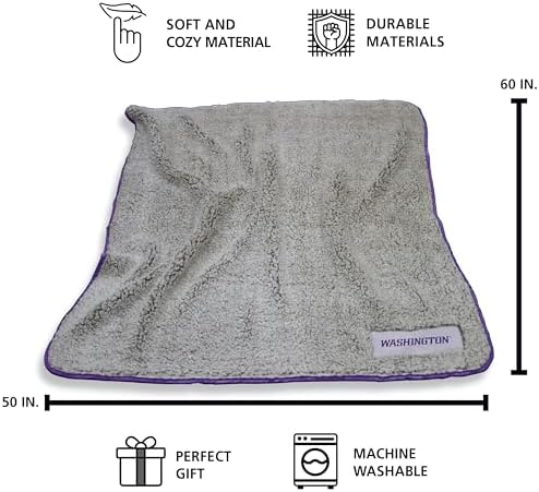 Logo Brands Officially Licensed NCAA Unisex Frosty Fleece Blanket, One Size, Team Color