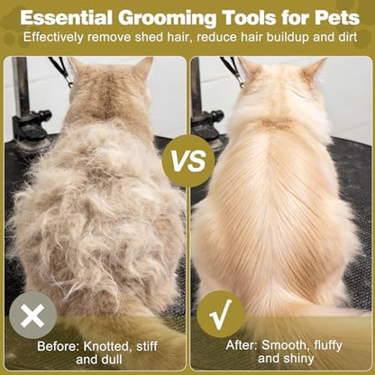 Dog Brush for Shedding, Wood Deshedding Brush for Dogs, 4.3inch