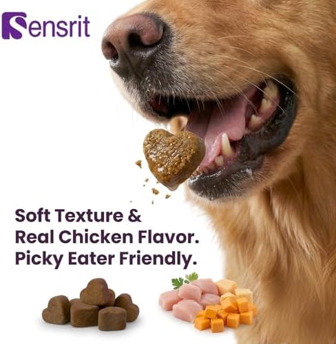 Probiotics for Dogs - 800M CFU Dog Probiotic Chews with Digestive Enzymes & Pumpkin | Seasonal Allergy, Itchy Skin & Immune Support for All Breeds - 90 Soft Chews, Chicken Flavor
