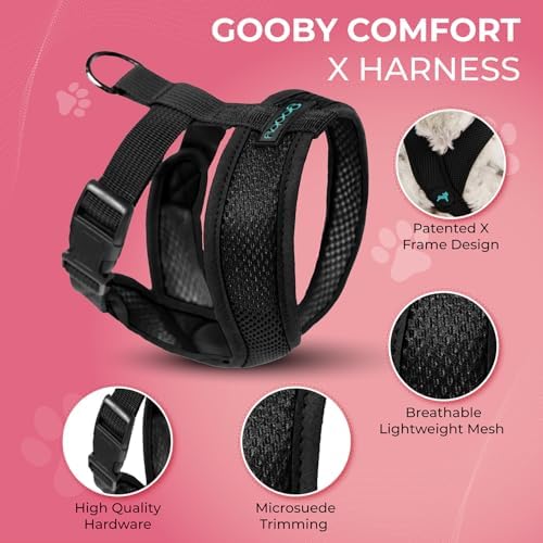 Gooby Comfort X Head-in Dog Harness, Choke-Free, Black, Large