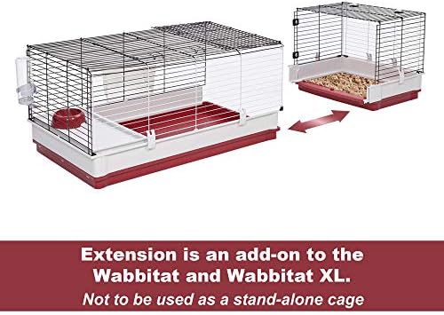 MidWest Homes for Pets Rabbit Cage Wire Extension | Extension Fits Midwest Models 158 & 158XL, 158WEX, Maroon/White (Wire Extension Only)