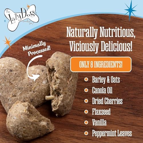 The Lazy Dog Cookie Co. Bitscuits, Horse Treats, Alfalfa, Flax & Peppermint, Pocket Size Biscuits for Horses & Ponies, All Natural Horse Cookies, Made in USA, 14 oz. Bag (Pack of 2)