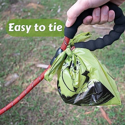 Tie Handles Dog Poo Bags, 440 Pet Poop Bags, Thick and Strong 100% Leak-Proof Biodegradable Waste Bags (Yellow)