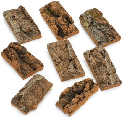 NUOBESTY 8 Pack Cork Bark for Reptile Hides and Terrarium Decorations