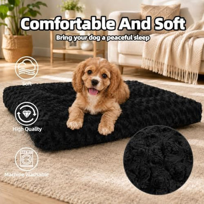 Dog Bed Medium Size, Plush Washable Pet Bed Mat, Dog Crate Bed 29"x21"