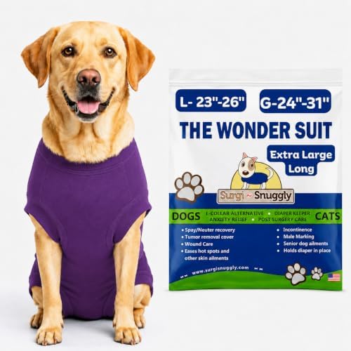 Surgi Snuggly Dog Surgery Recovery Suit, Cone Alternative, Spay/Neuter XLL
