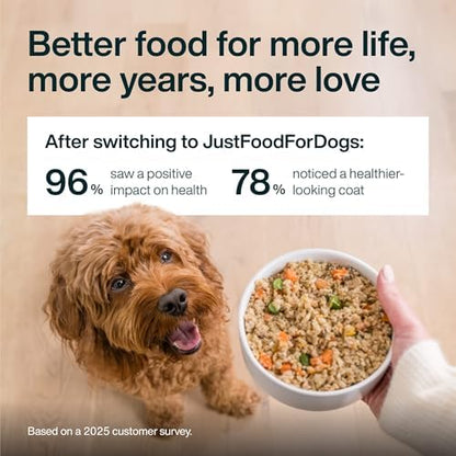 JustFoodForDogs JustFresh Fresh Wet Dog Food, Topper, Turkey/Chicken, 14Pk