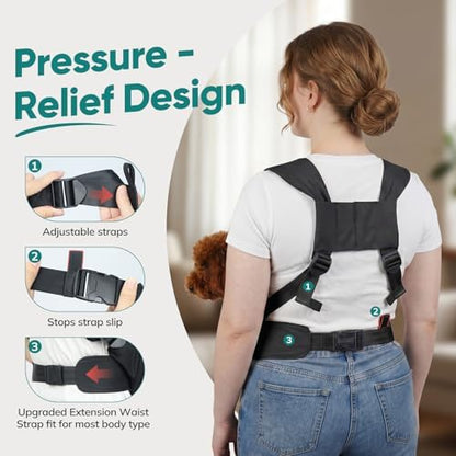 Dog Sling Carrier Front with Thicken Bottom Support for Small Dogs 10-16 lb