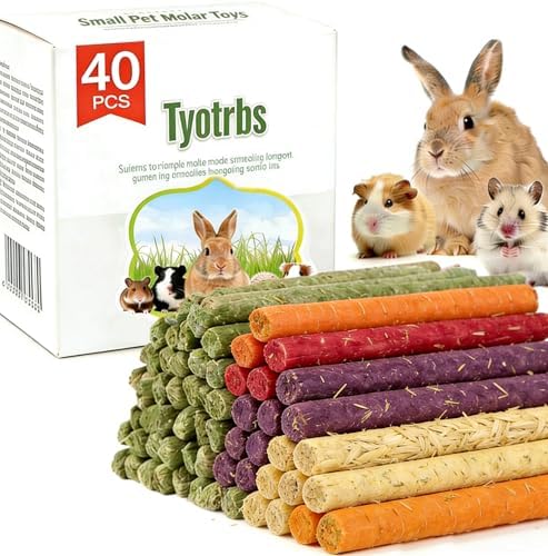 40PCS Chew Treat Rabbit Toys for Teeth Health