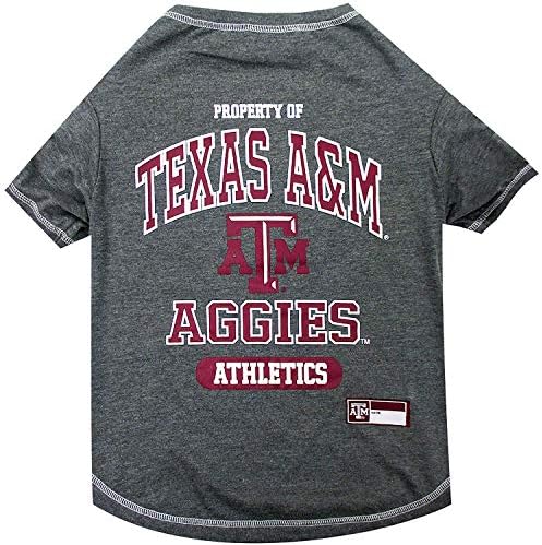 Pets First Collegiate Texas A&M Aggies Dog T-Shirt, X-Large. - Licensed Shirt for Pets Team Colored with Team Logos.- Premium Stretchable Materials for the Comfrot of Your Dog & Cat.