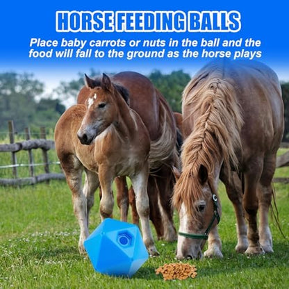 Seenelling 1 Pack Horse Treat Ball, 9" Feeder Toy for Horses, Blue