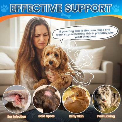 Yeast Infection Treatment Drops for Dogs, Itch Allergy Ear Paw Support 60ml