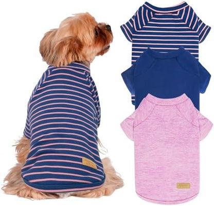 KYEESE 3Pack Dog Sweater with Sleeves Fleece Shirt for Small Dogs