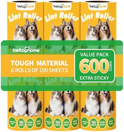 Lint Roller Refills for Pet Hair, 600 Sheets, Standard Size