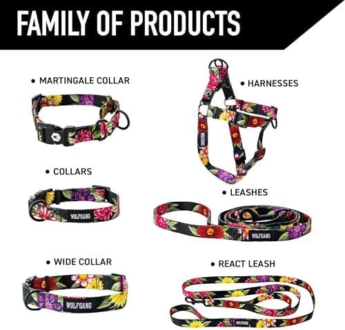 Wolfgang Wide Venture Dog Collar Darkfloral Print X-Large