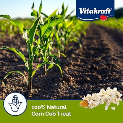 Vitakraft Mini Pops Microwavable Corn Cobs for Small Animals - Corn on The Cob Snack for Hamsters, Rabbits, & Guinea Pigs - Pet Treat & Enrichment Chew Toy - Popcorn for Small Animals (1lb)