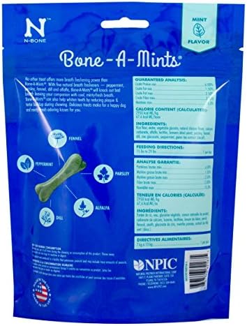 Bone-A-Mints All Natural, Wheat-Free Breath Freshening Bone, 8.10-Ounce, Small, 10-Pack