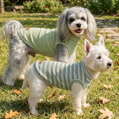 3Pack Dog Shirts Lightweight Waffle Dog Shirt for Small Dogs Sleeveless Dog Shirt for Small Medium Boy Girl Dogs Cozy & Breathable Pet Vest
