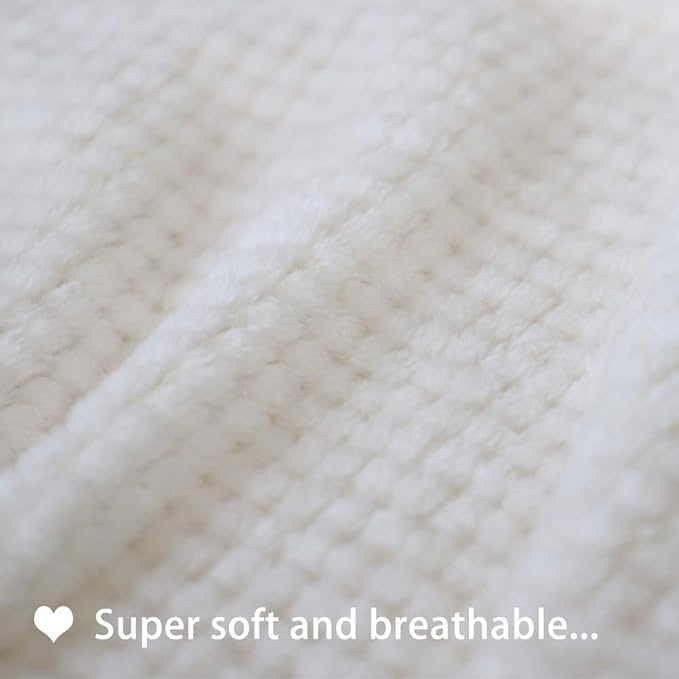 furrybaby Dog Blankets for Small Dogs & Cats for Couch, Reversible Flannel Blankets for Pets 24x32 Inch, Cat Blankets for Indoor Cats Washable(White)
