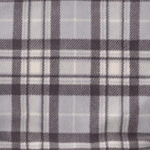 Pet Passion Preston II - The Polar Fleece Coat, Recycled Polar Fleece Warm Dog Jacket for Cold Weather for Small, Medium, Large Dogs, Gray Chesterfield Plaid, XX-Large (70-110 lbs)