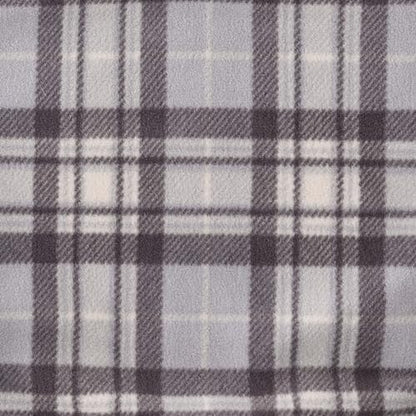 Pet Passion Preston II - The Polar Fleece Coat, Recycled Polar Fleece Warm Dog Jacket for Cold Weather for Small, Medium, Large Dogs, Gray Chesterfield Plaid, XX-Large (70-110 lbs)