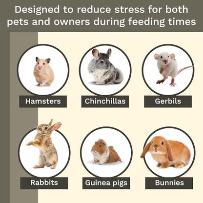 Hay Feeder for Rabbit, Guinea Pig, Bunny, Chinchilla, Heavy Duty Metal Rack Hay Holder - 7.3x4.3x6.7 inch