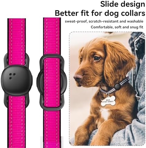 DDJ 2-Pack Cat Collar Case for Life360 Tile Sticker (Smallest Tracker)–NOT for Tile Mate/Pro–Silicone Protective Holder for Dog/Pet Collar, Ultra Durable, Easy Installation, Lightweight, Black