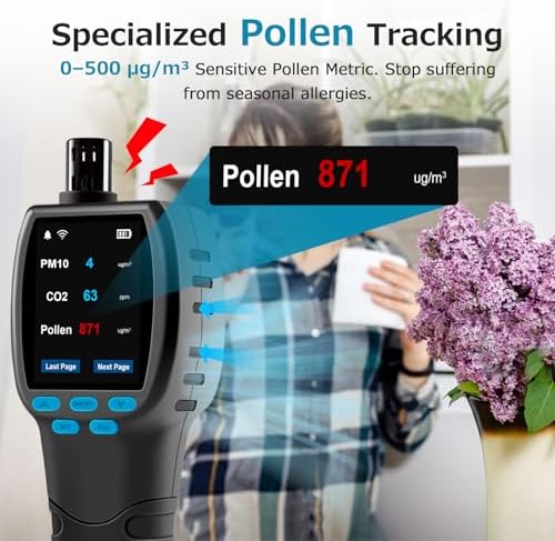 CF-60PP SMART Air Quality Monitor Detector with CSV Report for Home, Office
