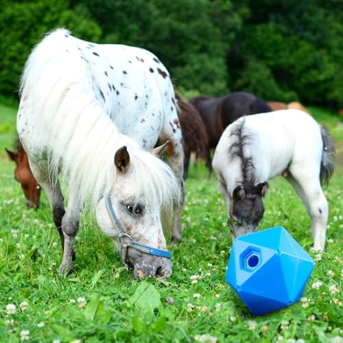 Seenelling 1 Pack Horse Treat Ball, 9" Feeder Toy for Horses, Blue