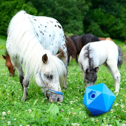 Seenelling 1 Pack Horse Treat Ball, 9" Feeder Toy for Horses, Blue