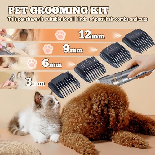 Dog Clippers Grooming Kit for Heavy Thick Coats Dog Cat Pet