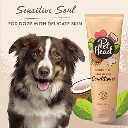 Pet Head Sensitive Soul Dog Conditioner | Coconut Scent | 8.4 fl. oz.