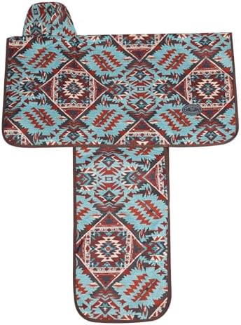 Harrison Howard Sturdy Waterproof Western Saddle Cover with Stylish Prints That Stand Out Keep Your Saddle in Pristine Condition Perfect for Showing or Riding Events-Aztec Plains