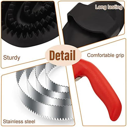 Chengu 2 pcs Reversible Stainless Steel Curry Comb with Rubber Curry, Black