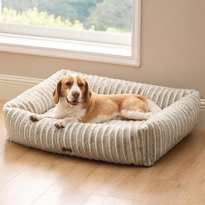 Bedsure ComfyFleece™ Cute Dog Beds Large Sized Dog Washable，36in Amphora