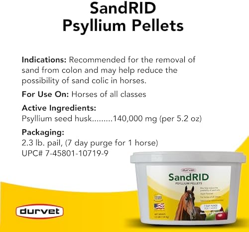 Durvet 699627 Sandrid Psyllium Pellets, 5 Lb, 5 Pound (Pack of 1)