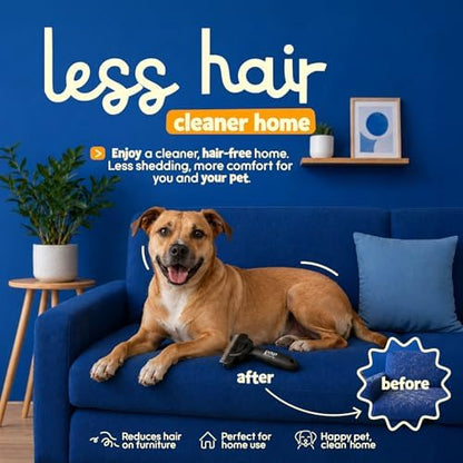 Be Best Pets Deshedding Brush for Dogs & Cats - Pet Undercoat Rake Tool