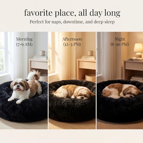 nononfish Comfortable Dog Bed for Small Dogs,Soft Donut Pet Bed