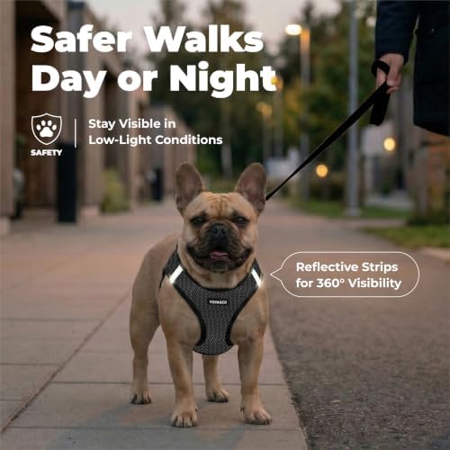 Voyager Step-in Air Dog Vest Harness - Gray 2-Tone, Large
