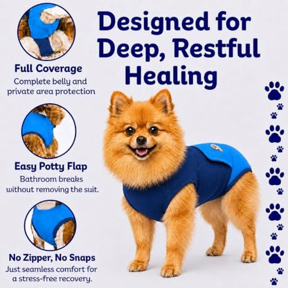 Surgi Snuggly Dog Surgery Recovery Suit, Cone Alternative, Spay/Neuter ML