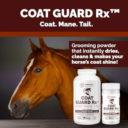 Coat Guard Rx™ Large 16 oz. Coat, Mane, and Tail Powder for Horses - Rain Rot, Sweet Itch, Treatment & Dry Shampoo for Horses.