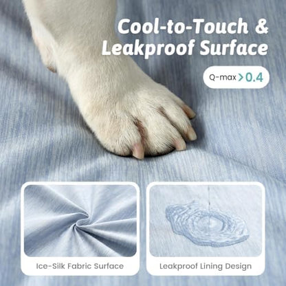 COZY KISS Orthopedic Dog Cooling Bed Washable for Extra Large Dogs, XXL