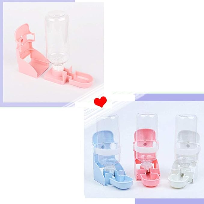 2 Pack 17oz Rabbit Water Bottle No Drip – Hanging Automatic Cage Dispenser for Small Pets Leak-Proof Water Feeder for Bunny, Guinea Pig, Chinchilla, Ferret, Hamster, Hedgehog